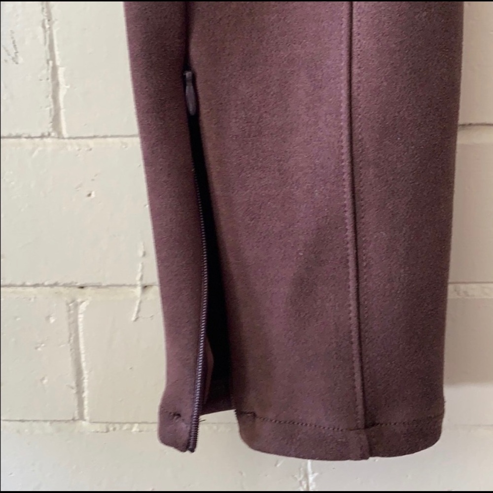 Anthropologie Faux suede leggings zipper bottom - Picture 5 of 8